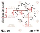 Pinion față JT Sprockets 11T oțel JTF1128.11