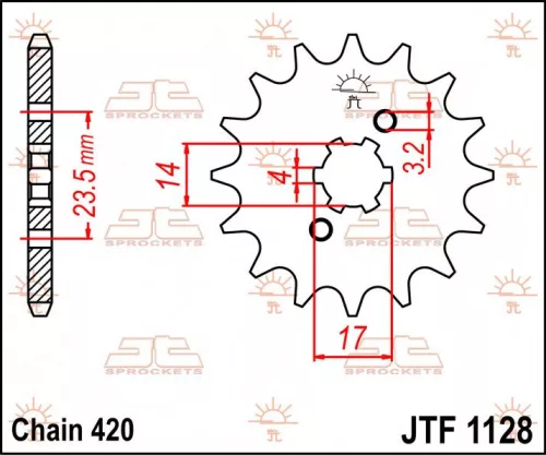 Pinion față JT Sprockets 11T oțel JTF1128.11