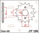 Pinion față JT Sprockets 15T oțel JTF1264.15