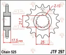Pinion față JT Sprockets 15T oțel JTF297.15