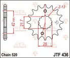 Pinion față JT Sprockets 13T oțel JTF436.13