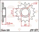 Pinion față JT Sprockets 14T oțel JTF577.14
