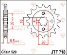 Pinion față JT Sprockets 12T oțel JTF718.12