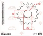 Pinion față JT Sprockets 15T oțel JTF426.15