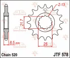 Pinion față JT Sprockets 15T oțel JTF578.15
