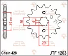 Pinion față JT Sprockets 17T oțel JTF1263.17