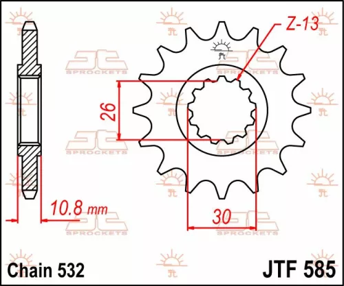 Pinion față JT Sprockets 17T oțel JTF585.17