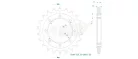 Pinion față Esjot 22T oțel 50-29031-22
