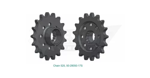 Pinion față Esjot 17T oțel 50-29050-17S