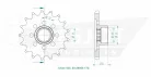 Pinion față Esjot 17T oțel 50-29050-17S