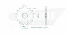 Pinion față Esjot 16T oțel 50-32006-16