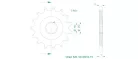 Pinion față Esjot 15T oțel 50-32014-15