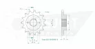 Pinion față Esjot 15T oțel 50-32069-15
