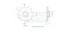 Pinion față Esjot 13T oțel 50-32104-13