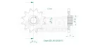 Pinion față Esjot 12T oțel 50-32105-12