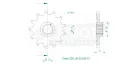 Pinion față Esjot 13T oțel 50-32105-13