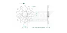 Pinion față Esjot 14T oțel 50-32109-14S