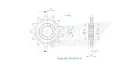 Pinion față Esjot 13T oțel 50-32176-13