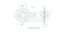 Pinion față Esjot 14T oțel 50-32176-14