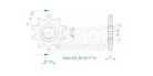 Pinion față Esjot 10T oțel 50-32177-10