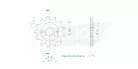 Pinion față Esjot 13T oțel 50-32180-13