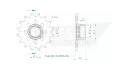 Pinion față Esjot 16T oțel 50-32185-16S