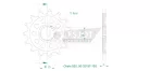 Pinion față Esjot 15T oțel 50-32197-15S