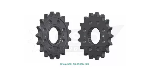 Pinion față Esjot 17T oțel 50-35055-17S