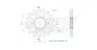 Pinion față Esjot 17T oțel 50-35055-17S