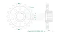 Pinion față Esjot 19T oțel 50-35056-19S