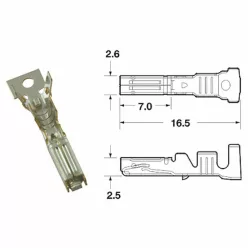   Conector mamă generic Bihr 060 AM, fir 0,85/1,25 mm² (50 buc) 1221A0241
