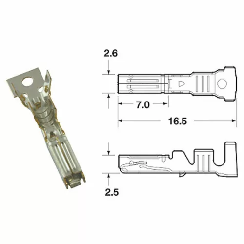 Conector mamă generic Bihr 060 AM, fir 0,85/1,25 mm² (50 buc) 1221A0241