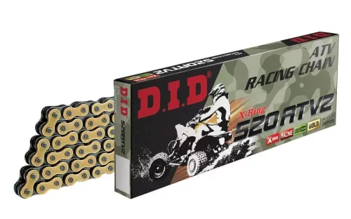 Lanț X-Ring DID 520ATV2 gold/negru 100C