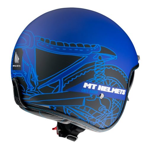 Casca Mt Helmets Le Mans 2 SV Cafe Racer B7 albastru mat - Albastru mat