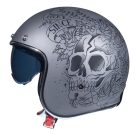 Casca MT Le Mans 2 SV Skull & Rose A2 negru/gri mat  - Negru/gri mat