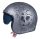 Casca MT Le Mans 2 SV Skull & Rose A2 negru/gri mat  - Negru/gri mat