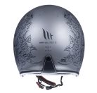 Casca MT Le Mans 2 SV Skull & Rose A2 negru/gri mat  - Negru/gri mat