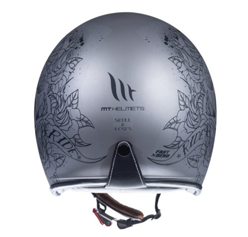 Casca Mt Helmets Le Mans 2 SV Skull & Rose A2 negru/gri mat - Negru/gri mat