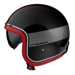   Casca Mt Helmets Le Mans 2 SV Tant A5 negru/rosu lucios - Negru/rosu lucios