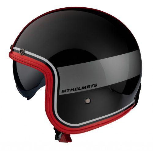 Casca Mt Helmets Le Mans 2 SV Tant A5 negru/rosu lucios - Negru/rosu lucios