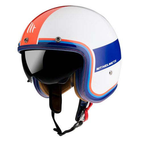 Casca Mt Helmets Le Mans 2 SV Tant D15 alb/rosu/albastru lucios - Alb/rosu/albastru lucios