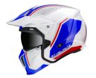Casca MT Streetfighter SV Twin B7 alb/albastru lucios  Alb/albastru lucios