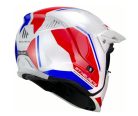 Casca MT Streetfighter SV Twin B7 alb/albastru lucios  Alb/albastru lucios