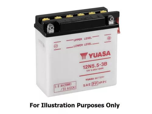 Baterie moto Yuasa 12N24-3A convențională fără electrolit, 12V 25,3Ah