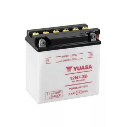   Baterie moto Yuasa 12N7-3B convențională fără electrolit, 12V 7,4Ah