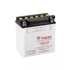   Baterie moto Yuasa 12N9-3B convențională fără electrolit, 12V 9,5Ah