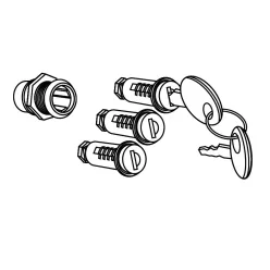   Key kit + 3 roșu-key cylinders SHAD pentru SH26, SH29, SH33, SH34, SH39, SH40, SH44, SH45, SH46, SH47, SH35, SH23