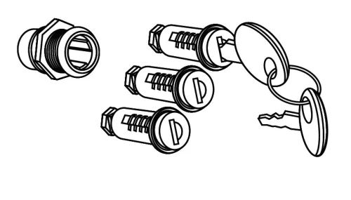 Key kit + 3 roșu-key cylinders SHAD pentru SH26, SH29, SH33, SH34, SH39, SH40, SH44, SH45, SH46, SH47, SH35, SH23