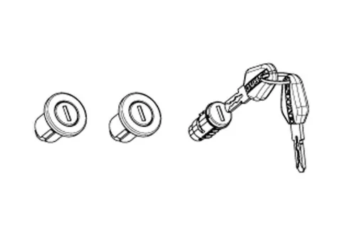 Key kit + 3 negru-key cylinders SHAD pentru SH35, SH36 și SH38X Premium