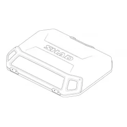 Complet lid SHAD 203163RB pentru cutii TERRA Negru